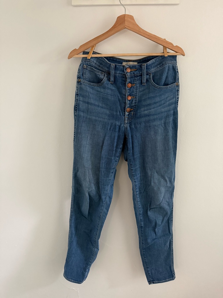 Madewell Women's Skinny Jeans In Medium Blue Denim
